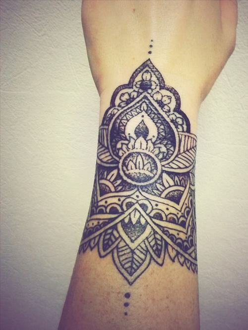 Gorgeous black mandala tattoo