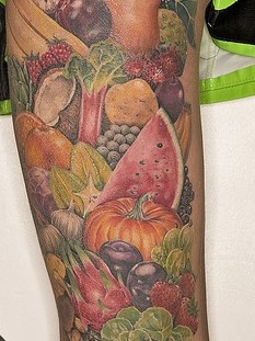 Gorgeous looking fruit tattoo