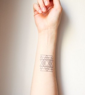 Gorgeous looking triangle tattoo