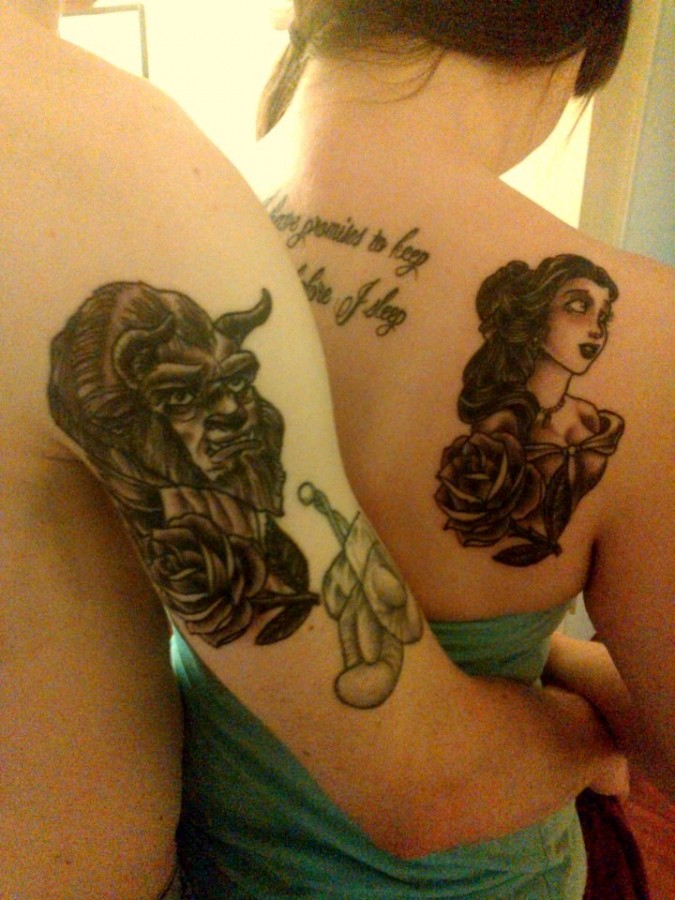 Great beauty and the beast tattoos