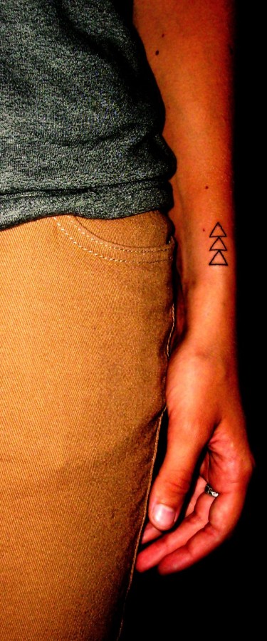 Great looking triangle tattoo
