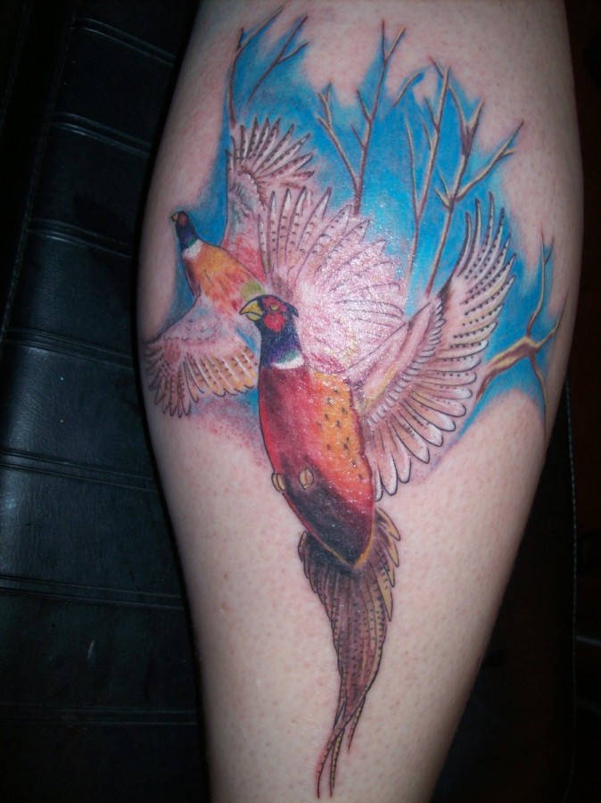Great pheasant leg tattoo
