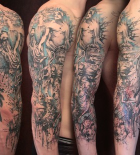 Greek gods arm tattoo