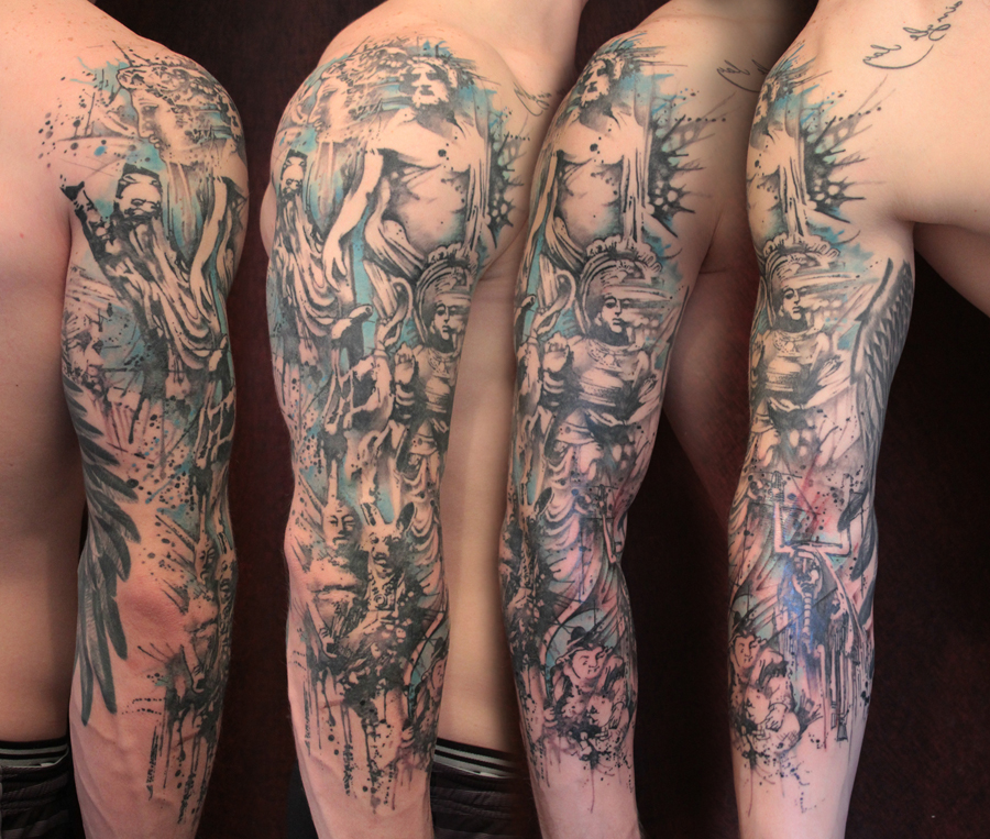 Greek gods arm tattoo