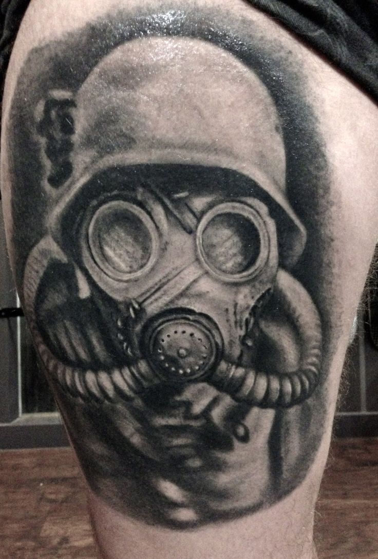 Gas mask tattoos
