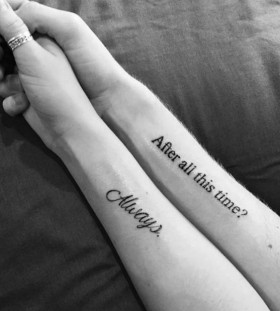 Harry Potter couple tattoo