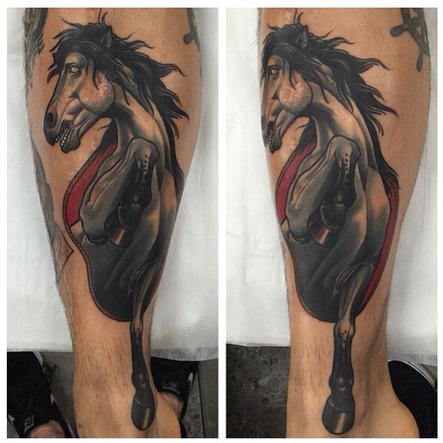 Horse tattoo by Dan Molloy
