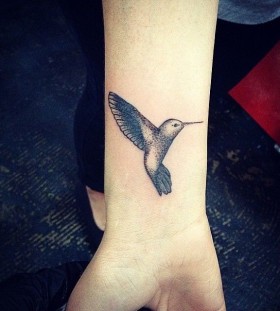 Hummingbird tattoo by Rebecca Vincent