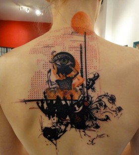 Incredible back tattoo by xoil