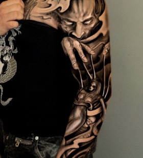 Incredible full arm tattoo