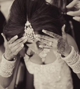 Indian style bride tattoo