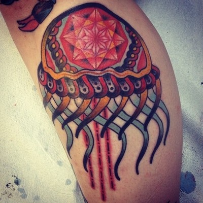 Jellyfish tattoo by Eva Huber