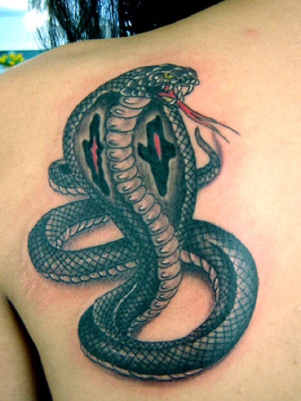 King cobra back tattoo