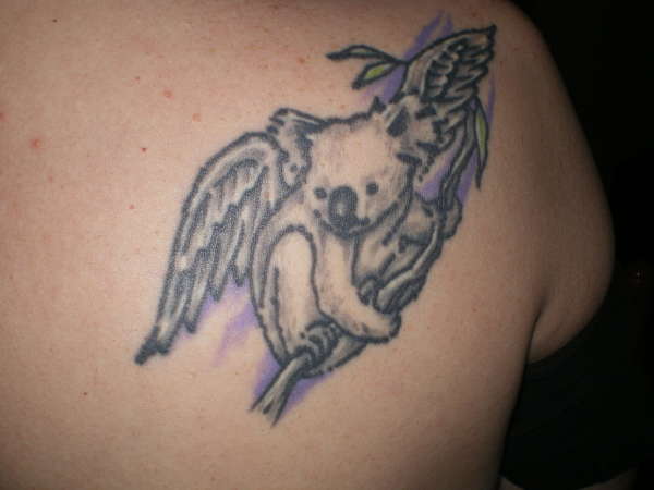 Koala with wings tattoo