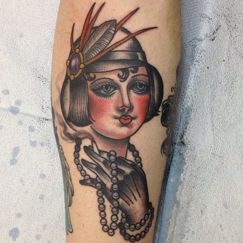 Lady tattoo by Eva Huber