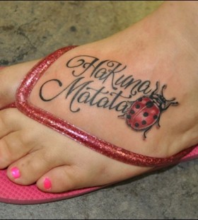 Ladybug hakuna matata tattoo