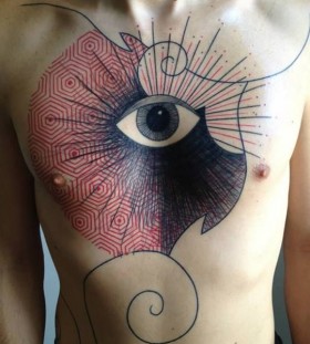 Large eye tattoo by Yann Black