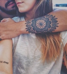 Lovely couple mandala tattoo