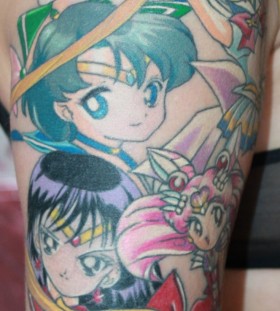 Lovely looking anime tattoo