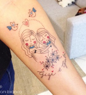 lovely-mother-and-daughter-tattoo