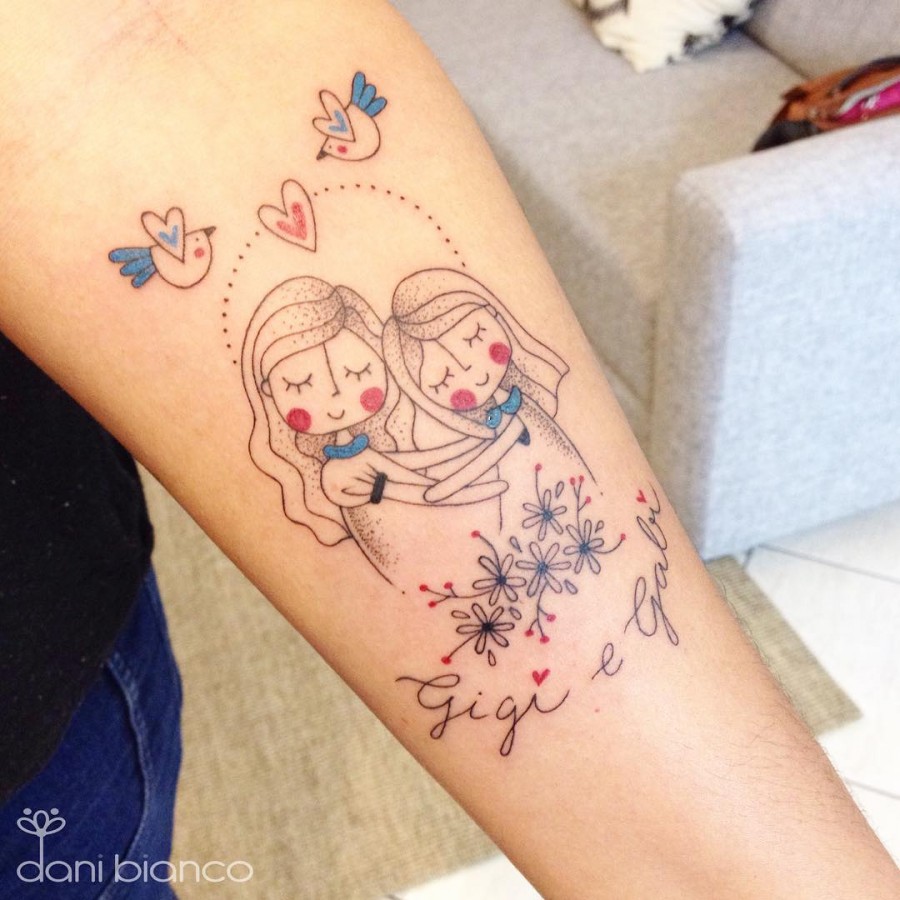 lovely-mother-and-daughter-tattoo