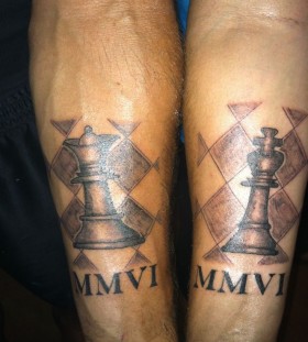 Lovely pretty chess tattoo
