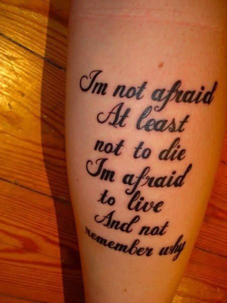 Lyric song scary tattoo