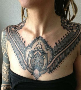 Mandala chest tattoo by Gerhard Wiesbeck