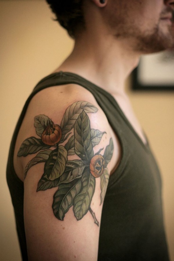 Medlar fruit tattoo by Alice Kendall