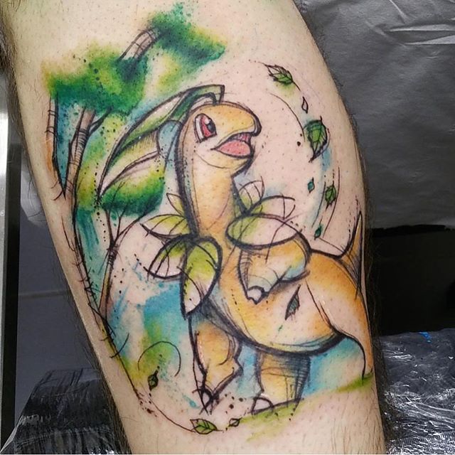 Meganium Pokemon tattoo