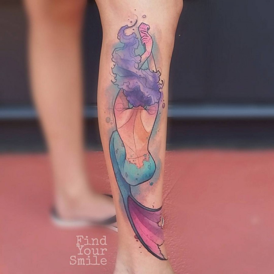 mermaid-watercolor-tattoo