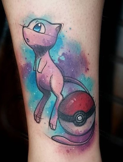Mew Pokeball Pokemon tattoo