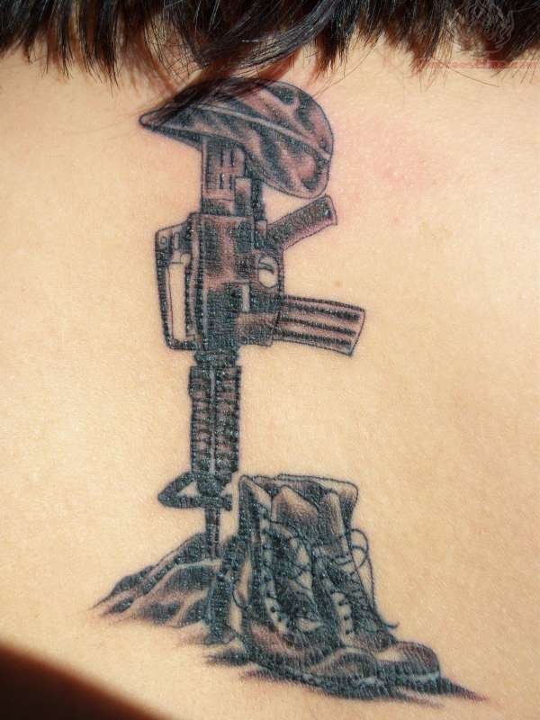 Military theme tattoo