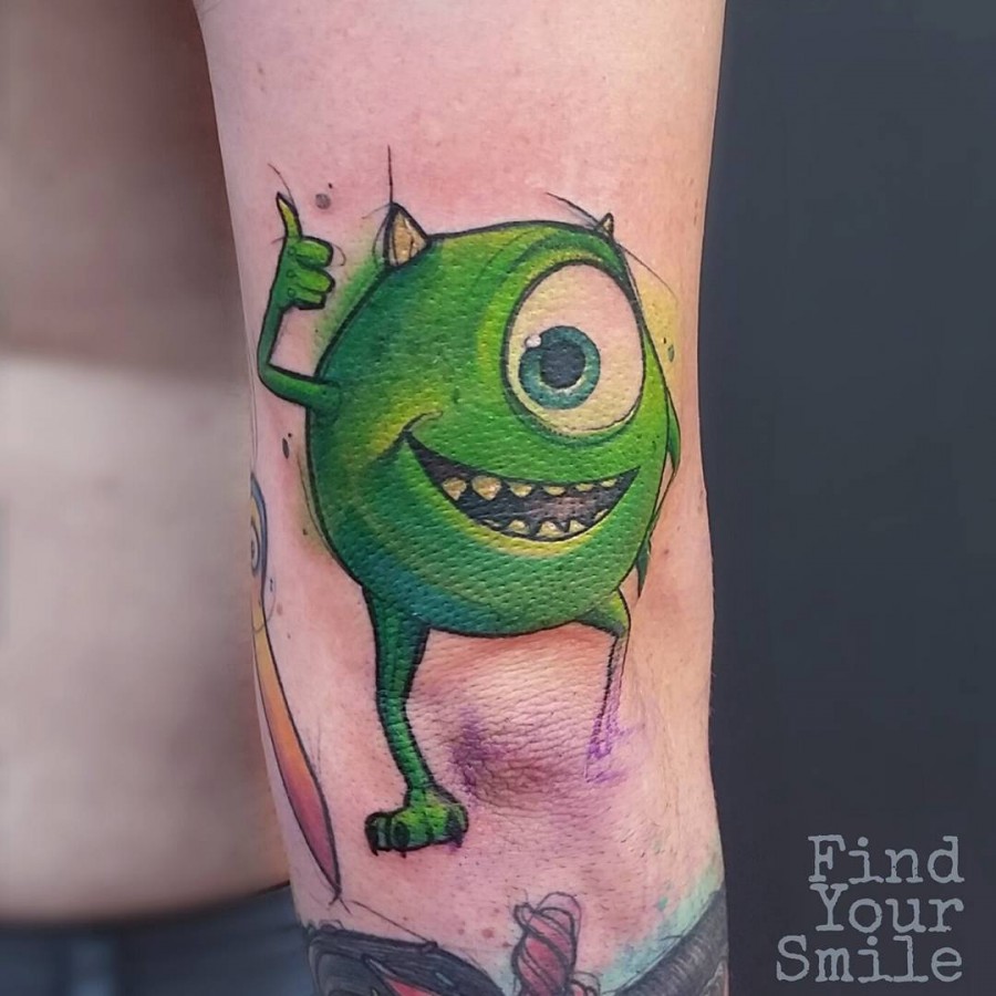monsters-inc-watercolor-tattoo