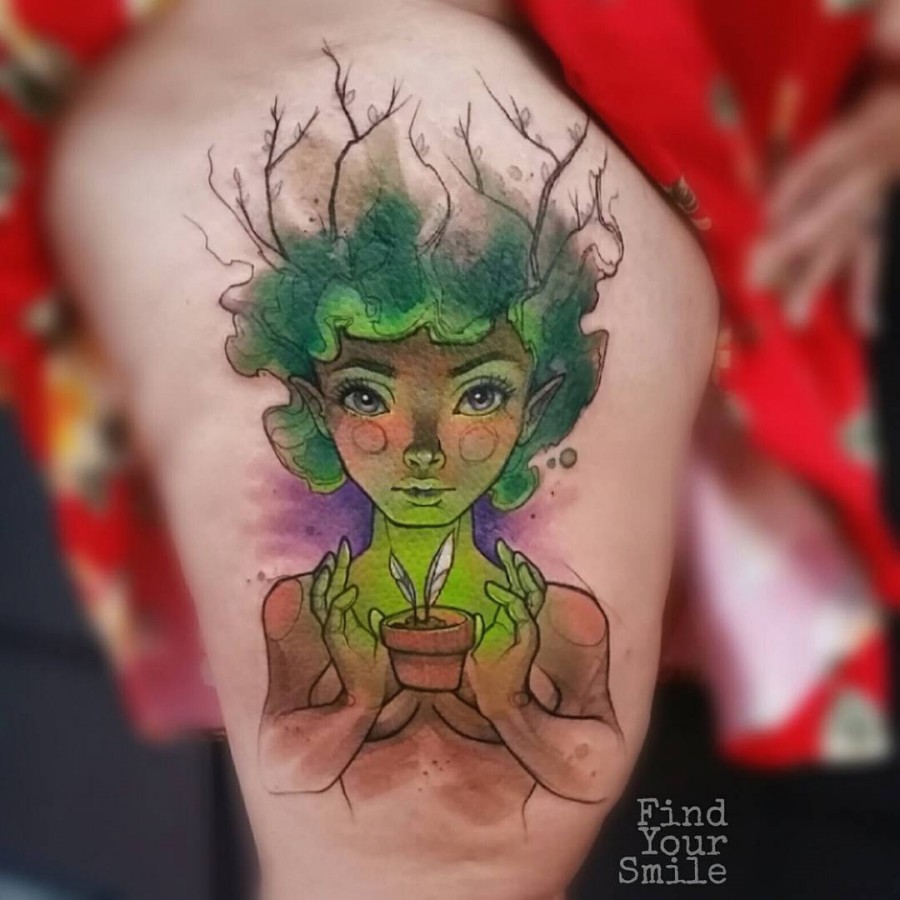 mother-nature-watercolor-tattoo