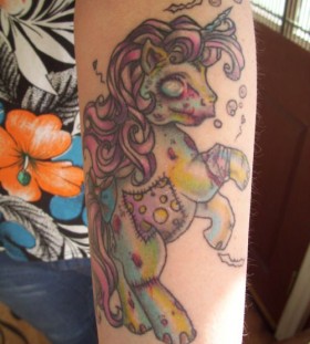 My little pony zombie tattoo by Flo Nuttall