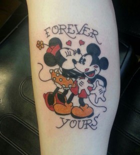 Nice Minnie and Mickey tattoo