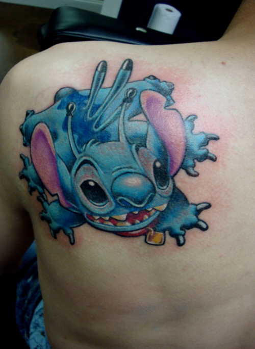 Nice Stitch back tattoo