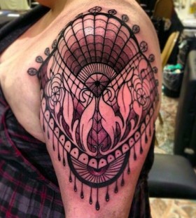 Nice arm tattoo by Jon Mesa