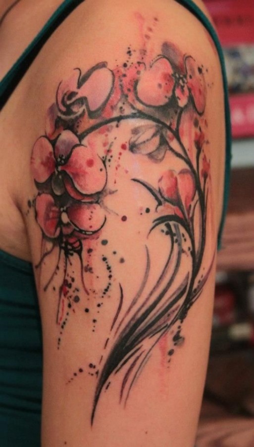 Nice flowers arm tattoo