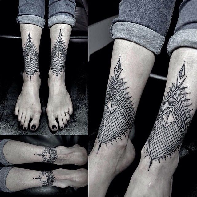 Nice leg tattoos by Thomas Cardiff