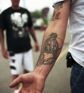 Nice lobster arm tattoo