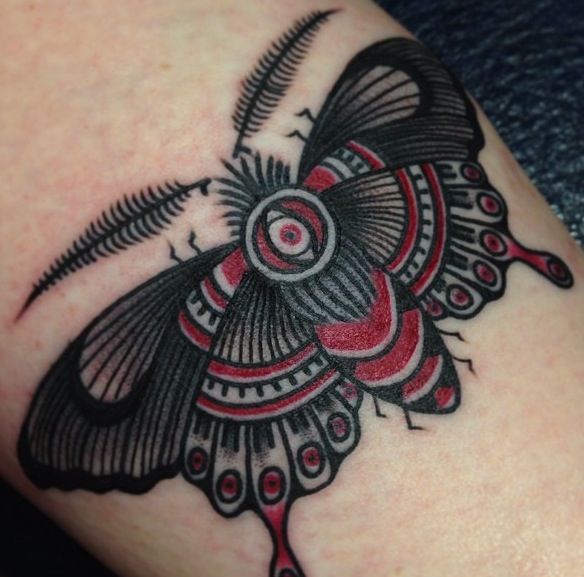 Nice moth tattoo design