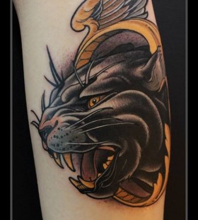 Nice panther tattoo design