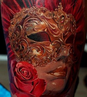 Nice woman tattoo by Dmitriy Samohin