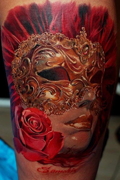 Nice woman tattoo by Dmitriy Samohin
