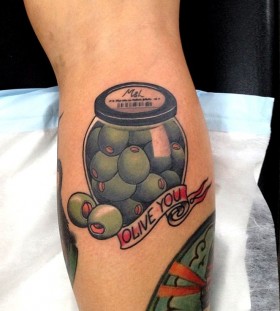 Olive jar tattoo by Dan Molloy