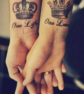 One life, One love couples tattoos