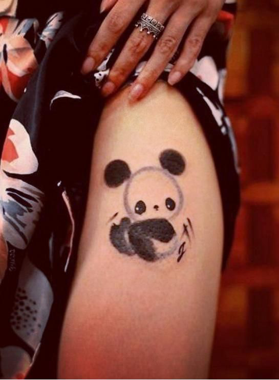 Panda bear tattoo by Chen Jie