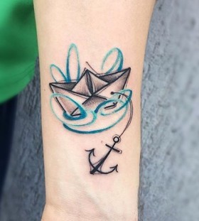 paper-boat-tattoo-by-lucatestadiferro